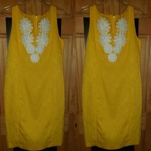 Gorgeous Cappagallo Yellow and White Flower Dress